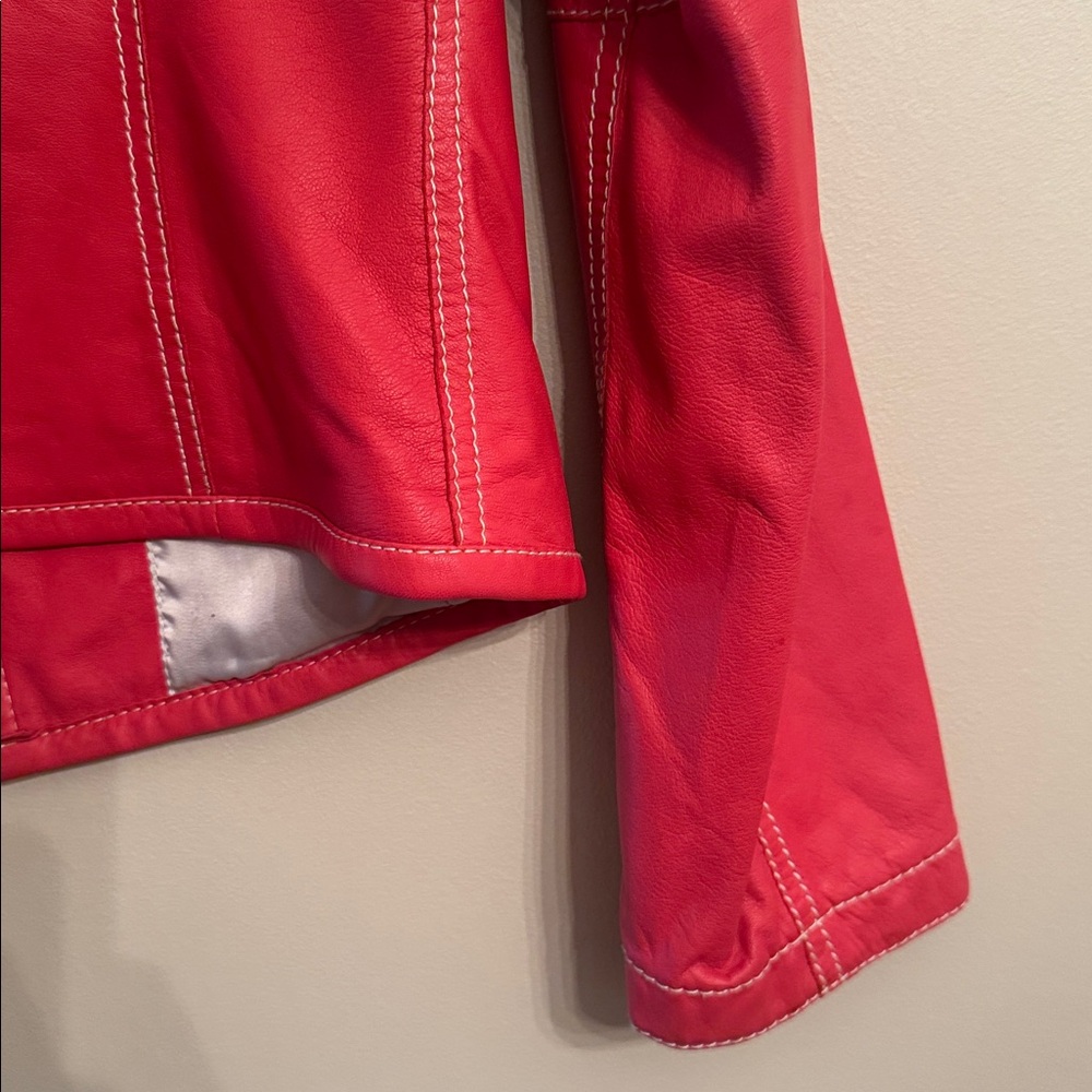 Elie Tahari Leather Jacket - Picture 7 of 8